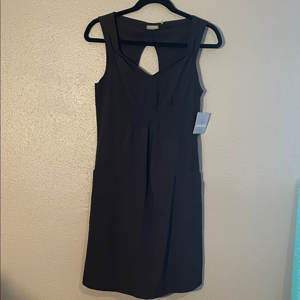 Athleta Black Sleeveless Sporty Dress Sz 4